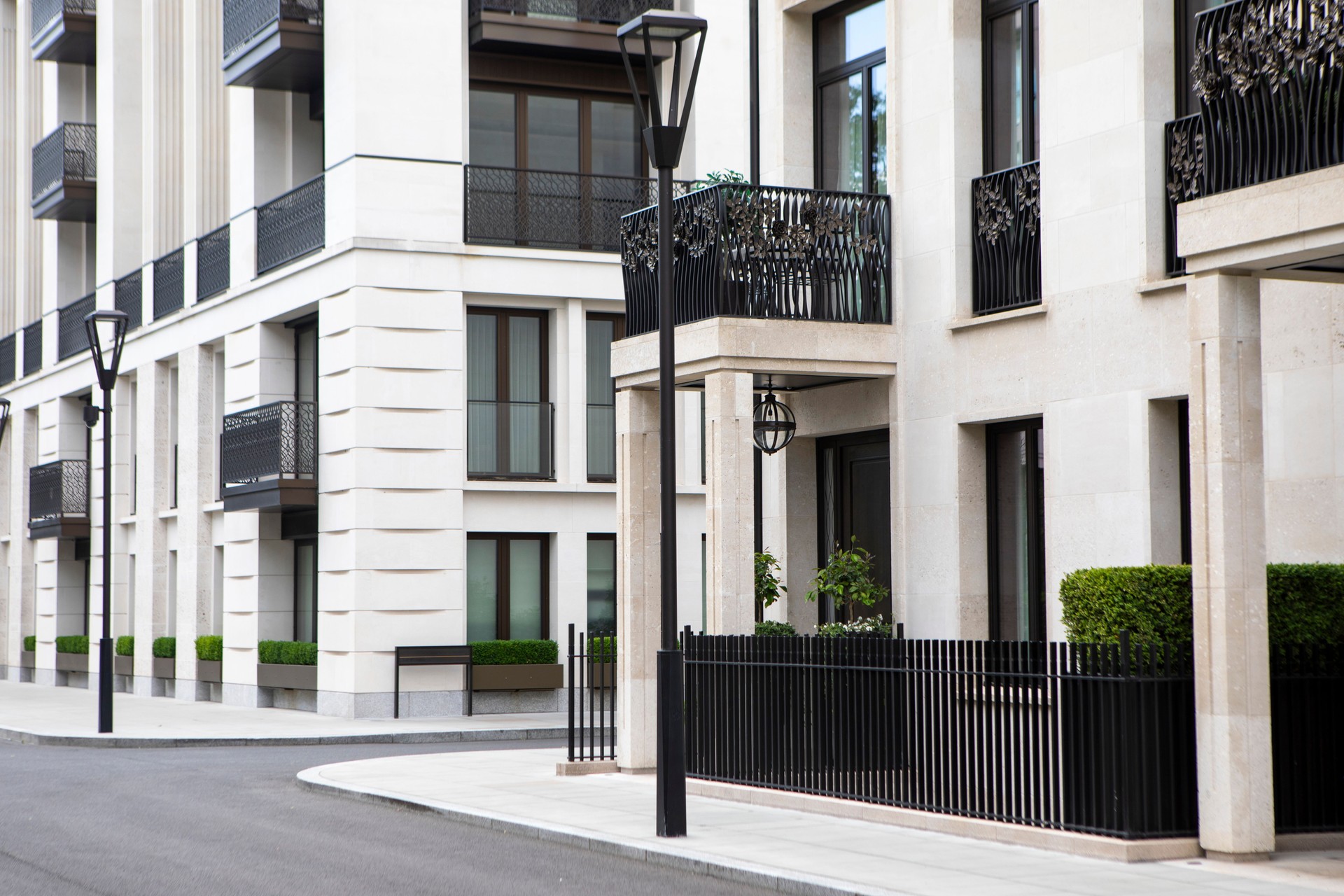 Modern apartment buildings